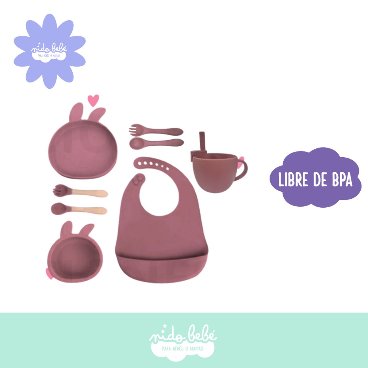BABY - Set de conejo rosa elegante