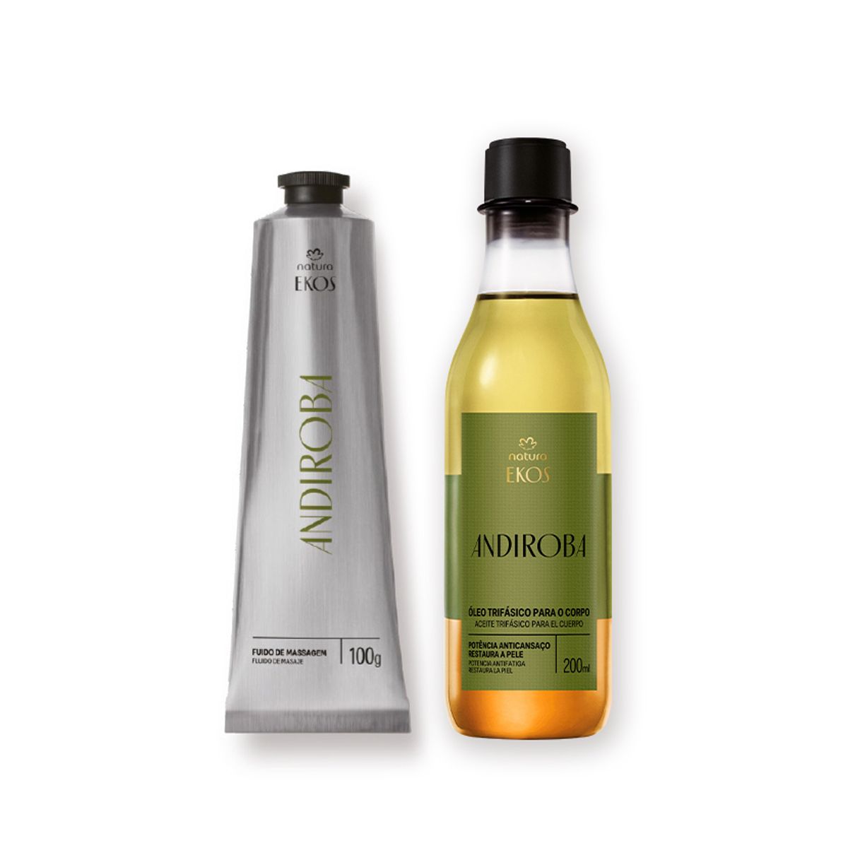 NATURA - Kit Aceite y Fluido de Masaje Corporal Ekos Andiroba