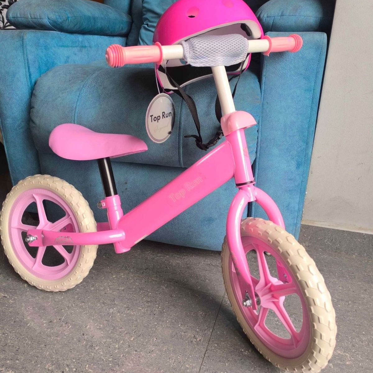 GENERICO - Bicicleta de equilibrio MULTICOLOR sin pedales para niñas de balance - Aro 12