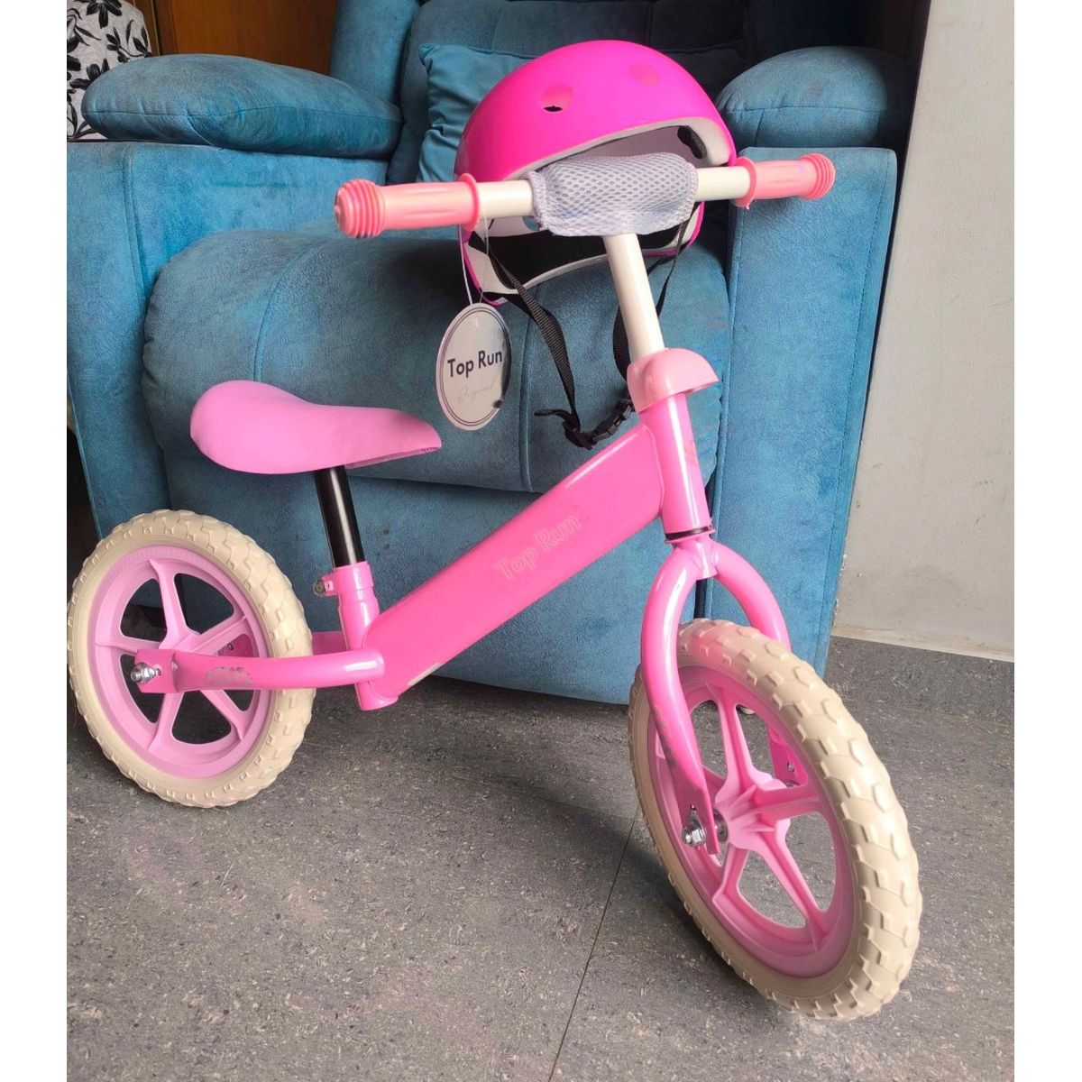 GENERICO - Bicicleta de equilibrio MULTICOLOR sin pedales para niñas de balance - Aro 12