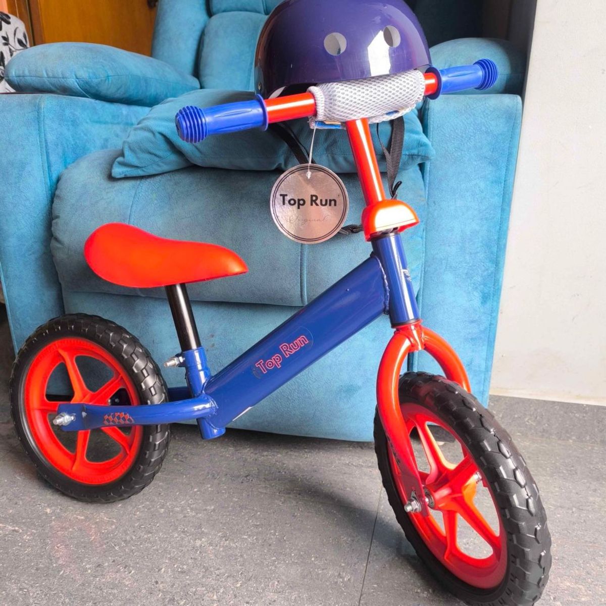 GENERICO - Bicicleta de equilibrio con CASCO sin pedales para niños de balance - Aro 12