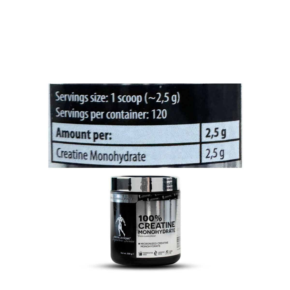 KEVIN LEVRONE - Creatina Kevin Levrone 300 G - 120 servicios + Psychotic Rojo 30 Serv Fruit Punch + Shaker