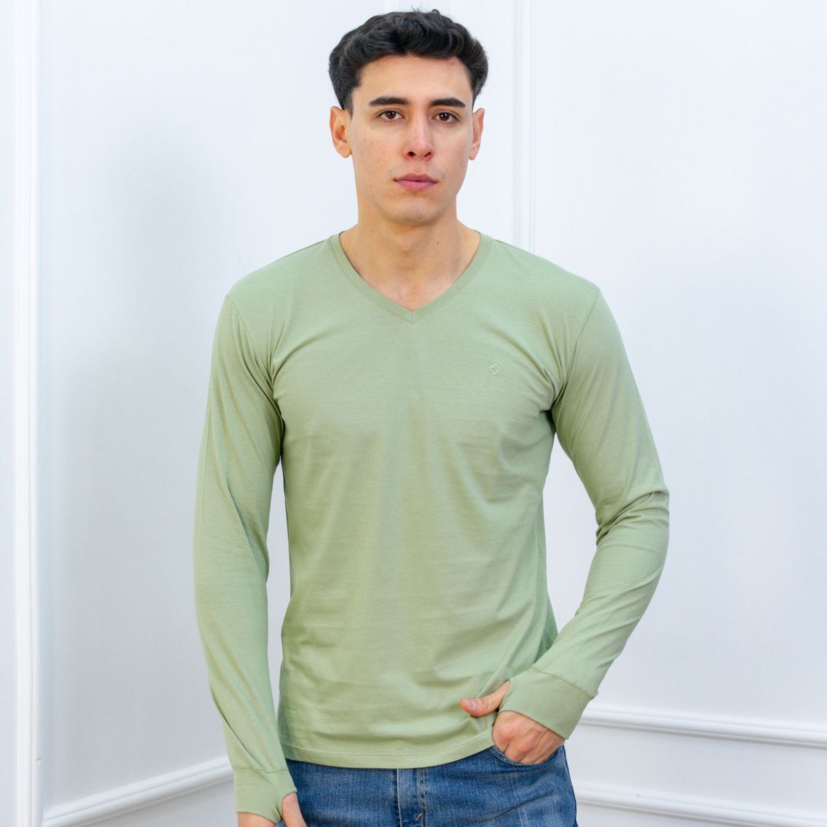 A VANTGARDESTYLE - POLO SLIM FIT CABALLERO ML - JERSEY 100% ALGODON