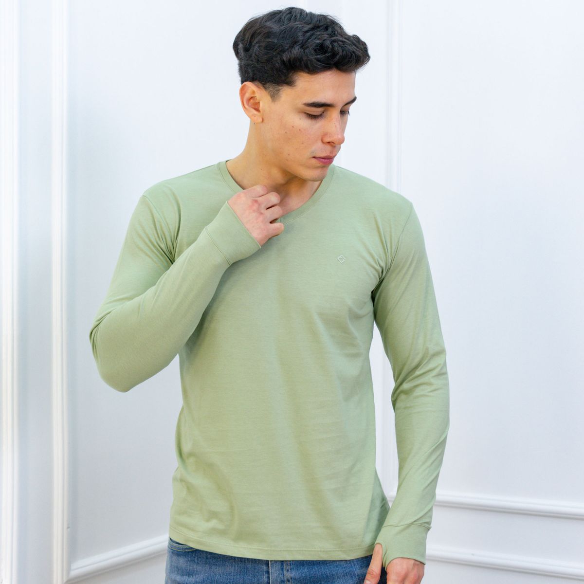 A VANTGARDESTYLE - POLO SLIM FIT CABALLERO ML - JERSEY 100% ALGODON