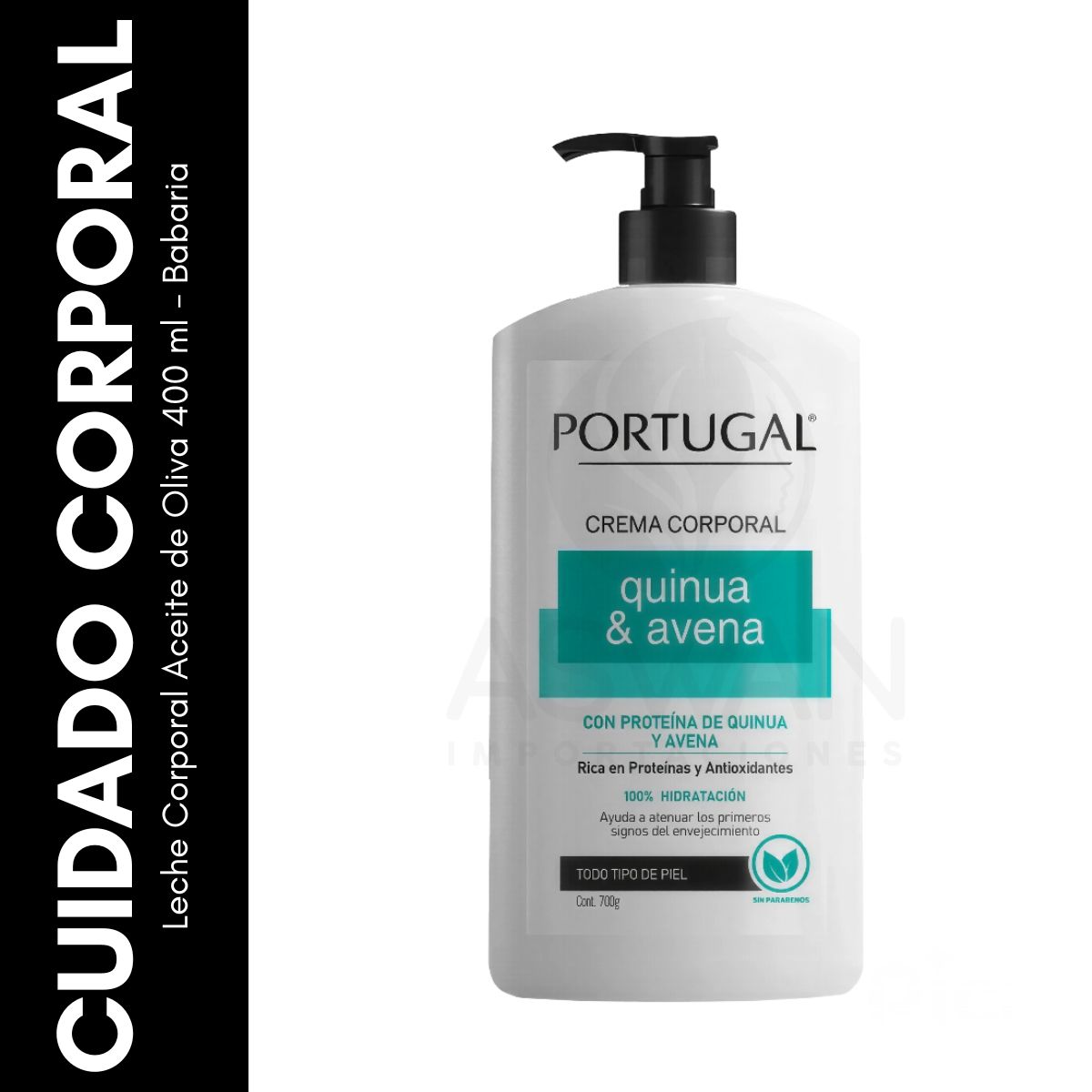 GENERICO - Crema Corporal Quinua de Avena 700 g  PORTUGAL