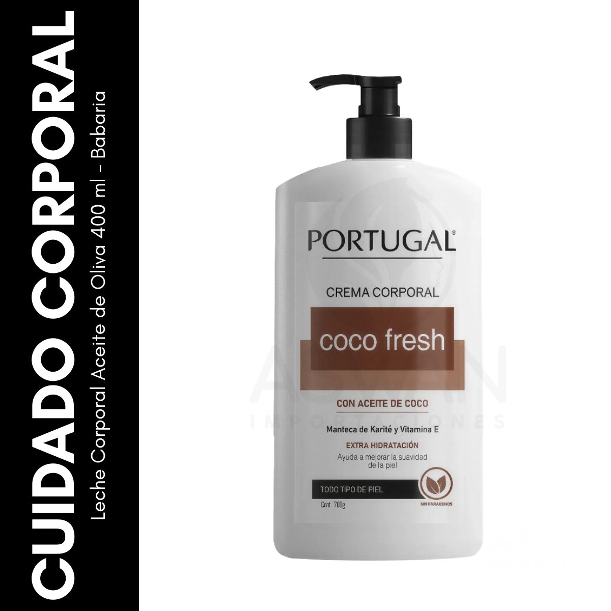 GENERICO - Crema Corporal Coco Fresh 700 g  PORTUGAL