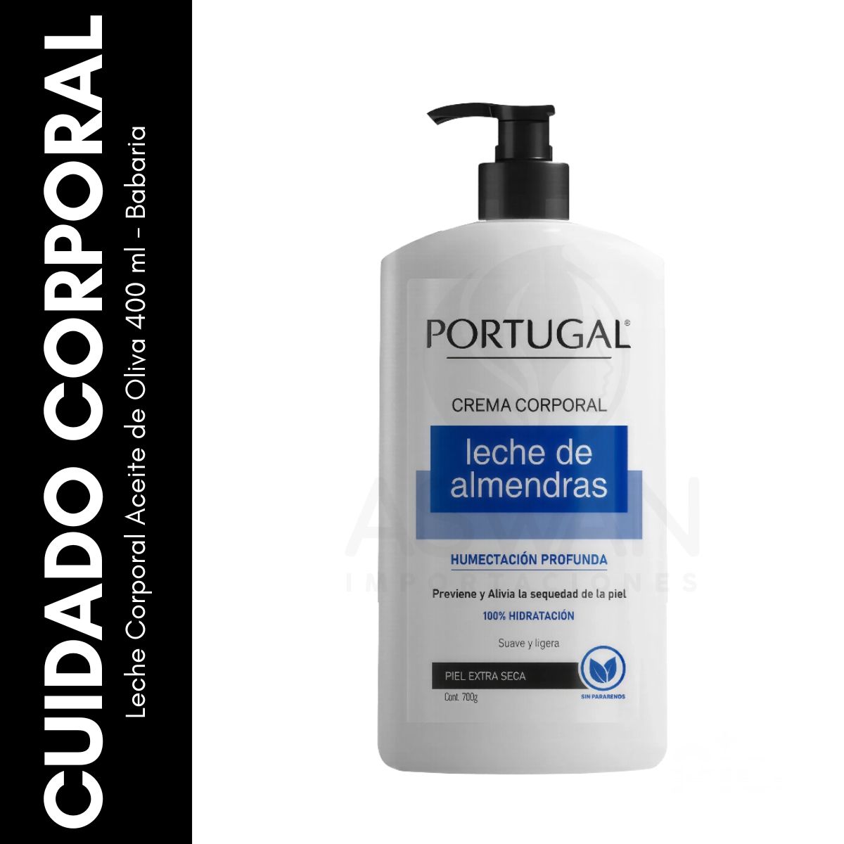 GENERICO - Crema Corporal Leche de Almendras 700 g  PORTUGAL
