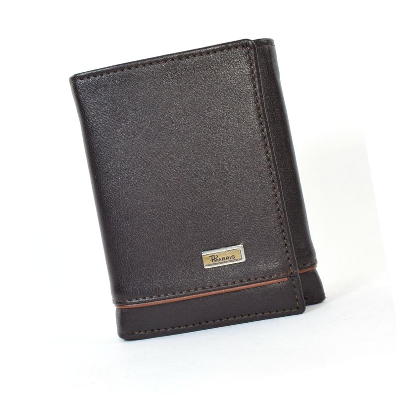 PAUL HARRIS - Billetera de cuero hombre trifold sencillero int marron