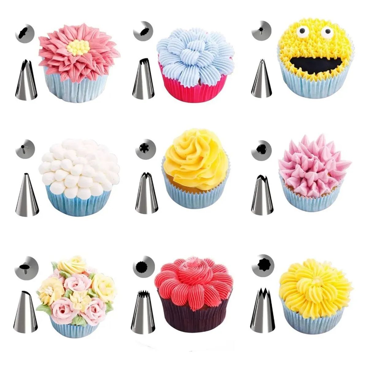 GENERICO - KIT DE 62 PIEZAS BOQUILLA MANGA PASTELERAS PARA DECORACIÓN