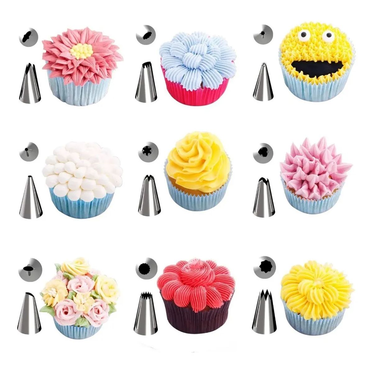 GENERICO - KIT DE 62 PIEZAS BOQUILLA MANGA PASTELERAS PARA DECORACIÓN