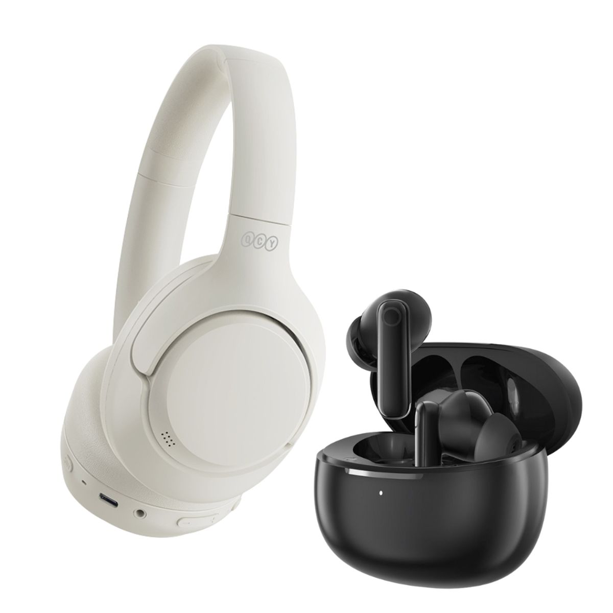 QCY - Combo QCY audífonos inalámbricos H3  + Haylou audífonos HQ5 Negro