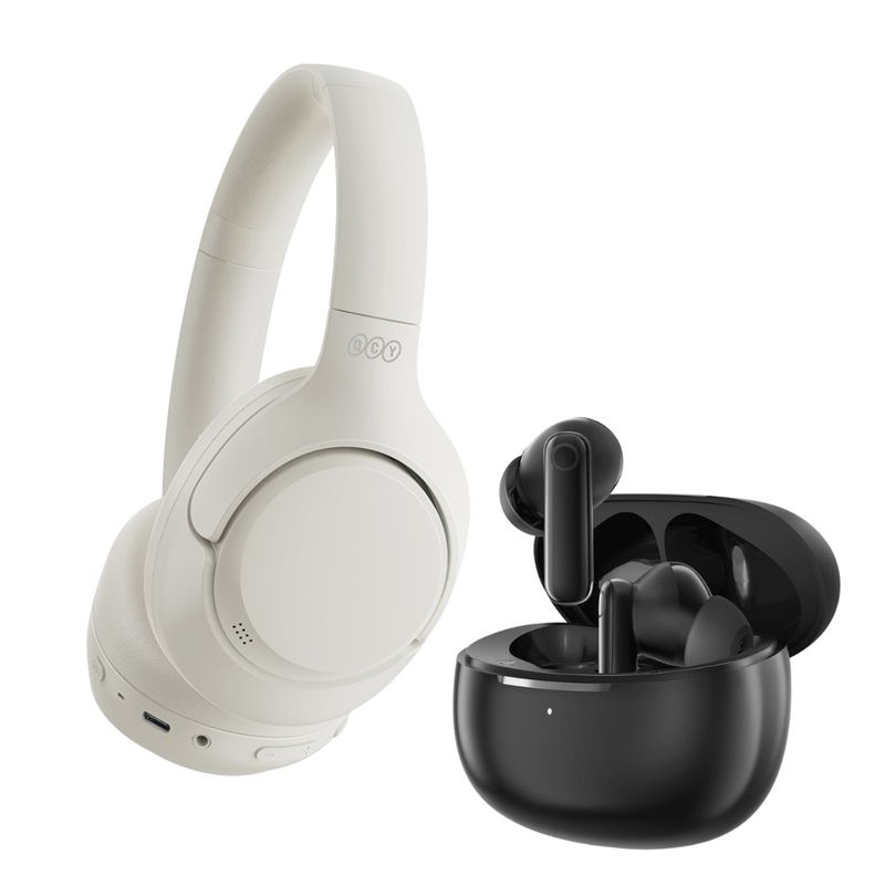 QCY - Combo QCY audífonos inalámbricos H3  + Haylou audífonos HQ5 Negro