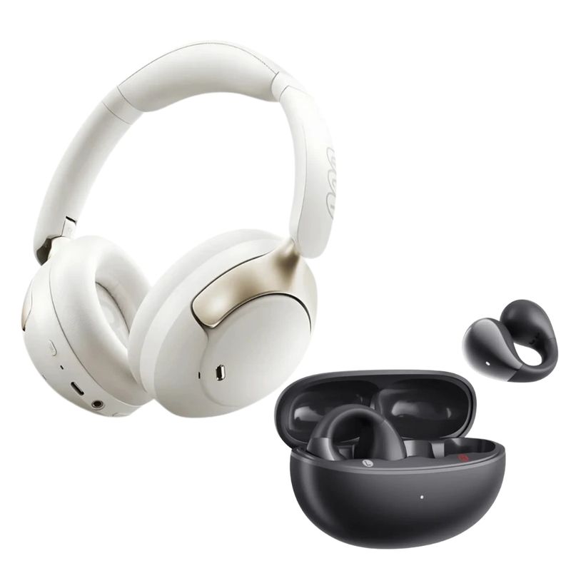 QCY - Combo QCY audífonos H3 Pro Blanco + QCY Audífonos Inalámbricos Crossky C30 Negro