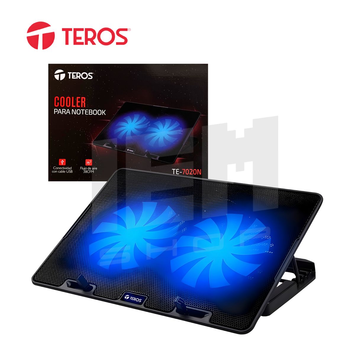 TEROS - Cooler TEROS TE-7020N para Laptop Hasta 15.6