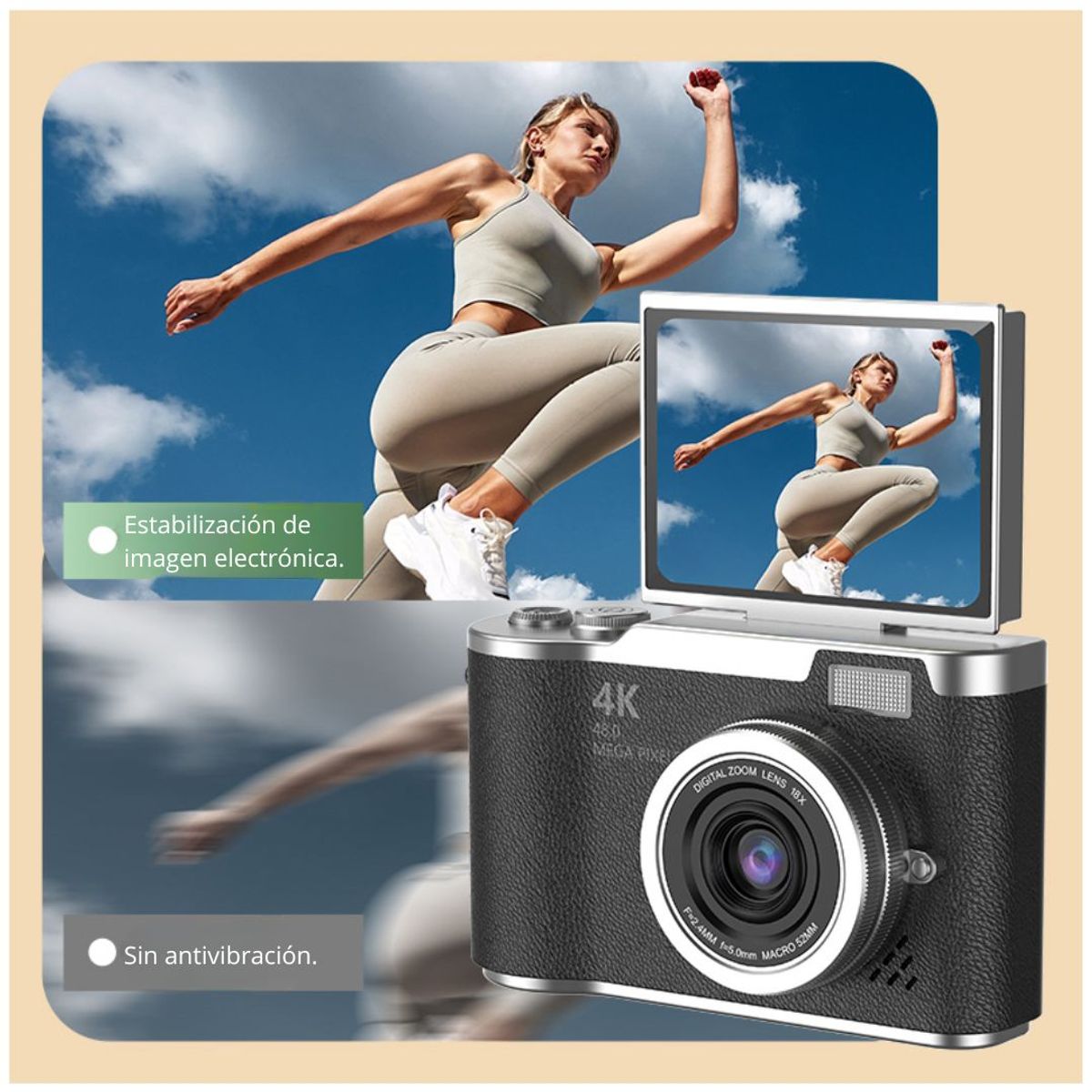 GENERICO - Cámara Digital Full HD 48MP para Niños y Principiantes 24”