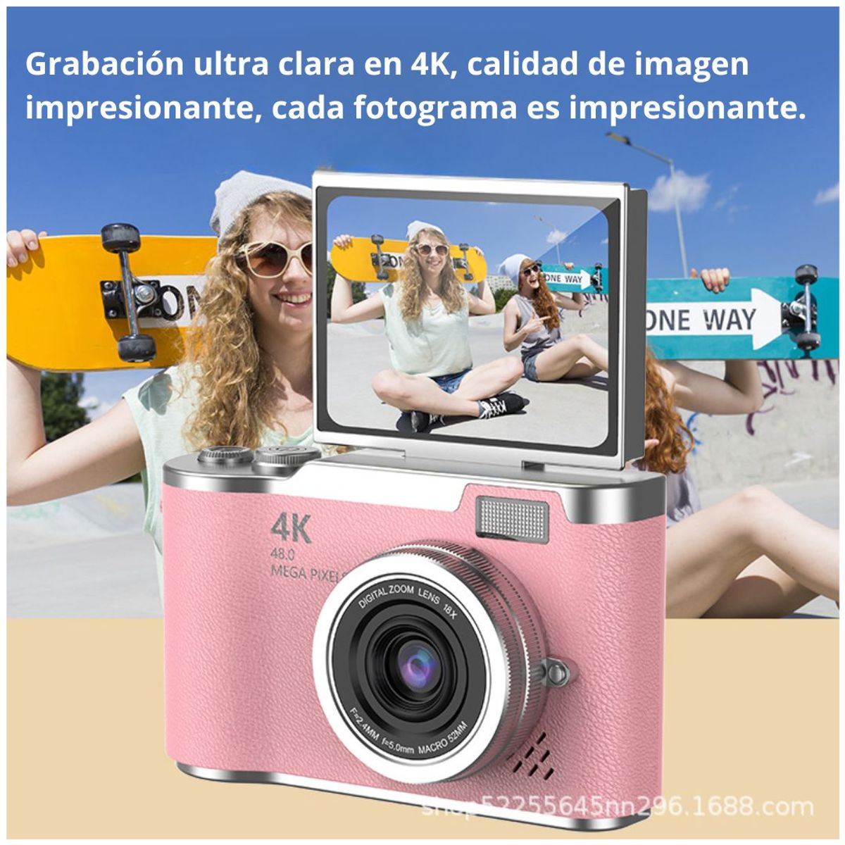 GENERICO - Cámara Digital Full HD 48MP para Niños y Principiantes 24”