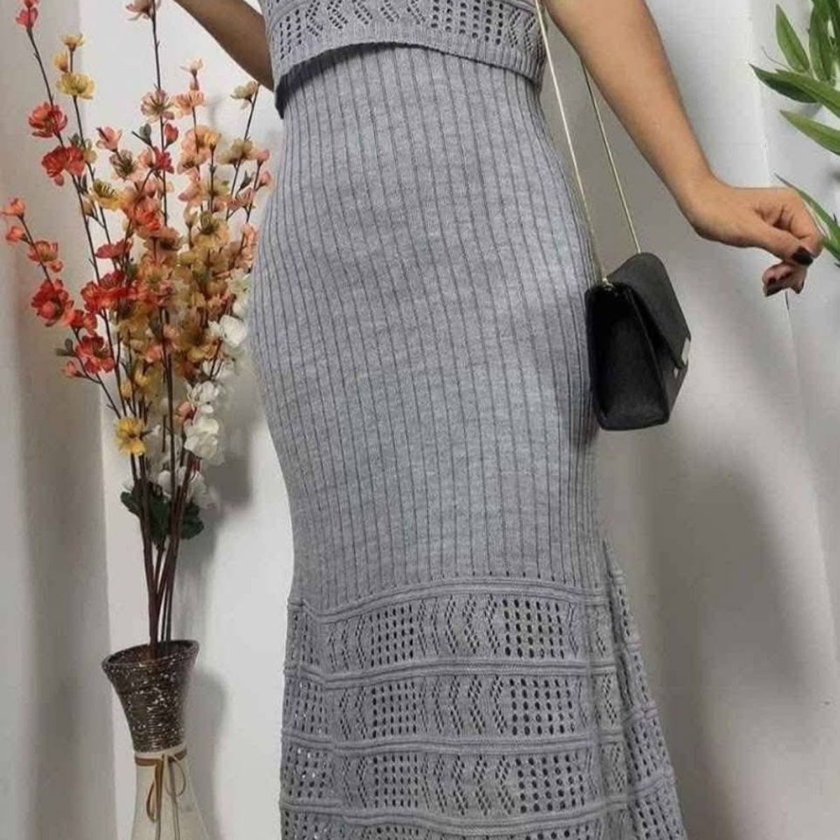 GENERICO - Vestido Tejido Midi en Hilo Tacto  Modelo Encanto