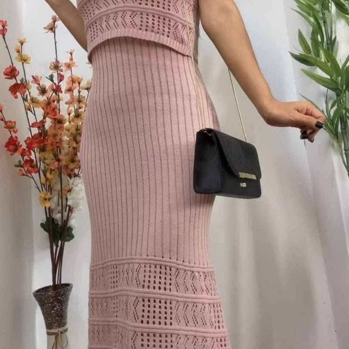 GENERICO - Vestido Tejido Midi en Hilo Tacto  Modelo Encanto