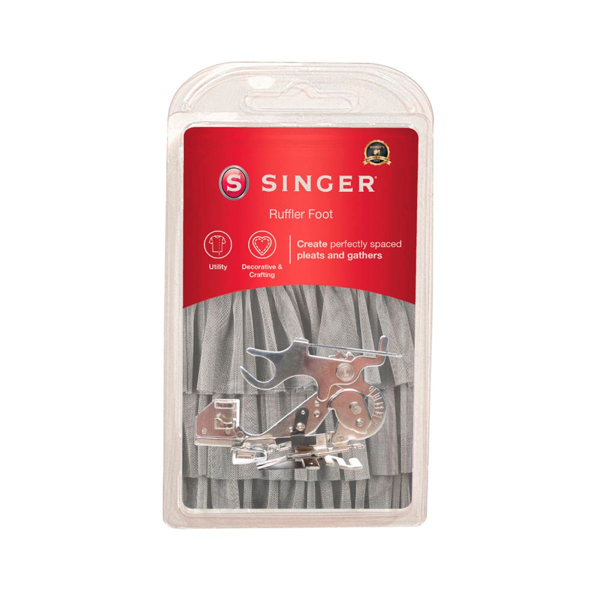 SINGER - Prensatelas Ruffler para Máquina de Coser Singer