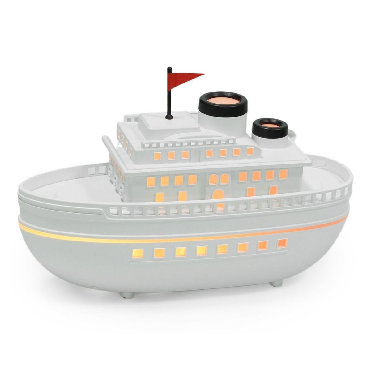 GENERICO - Difusor de Aroma Ultrasónico Barco 300ml con Luces LED y Temporizador