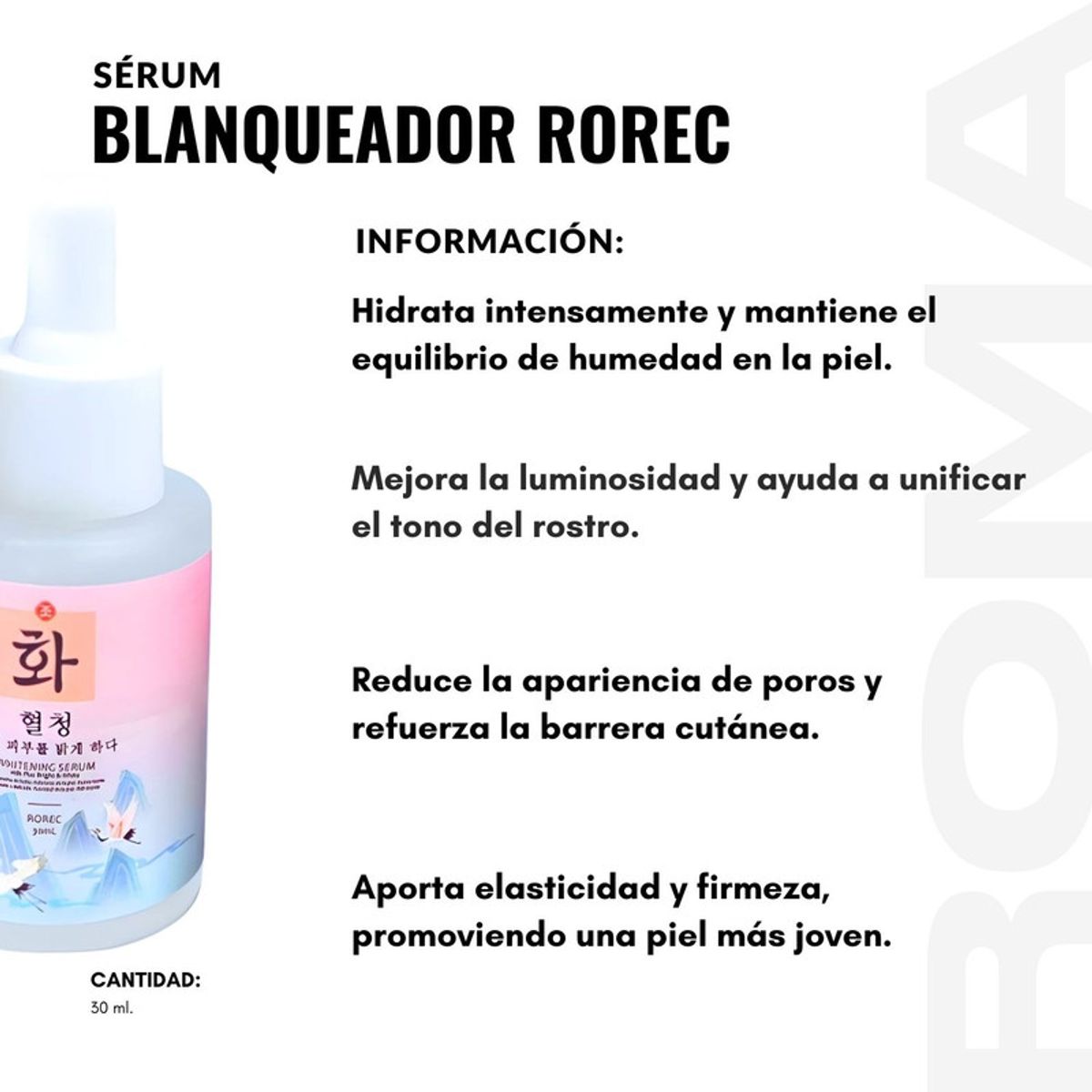 BIOAQUA - SÉRUM BLANQUEADOR ROREC 30ML