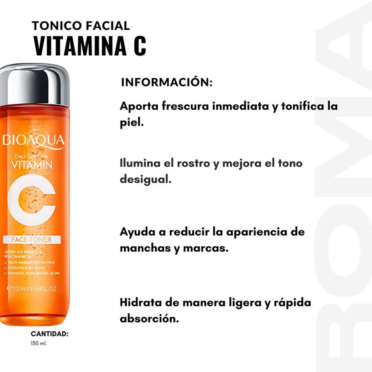 BIOAQUA - PACK 3 TÓNICO FACIAL VITAMINA C 130ML BIOAQUA