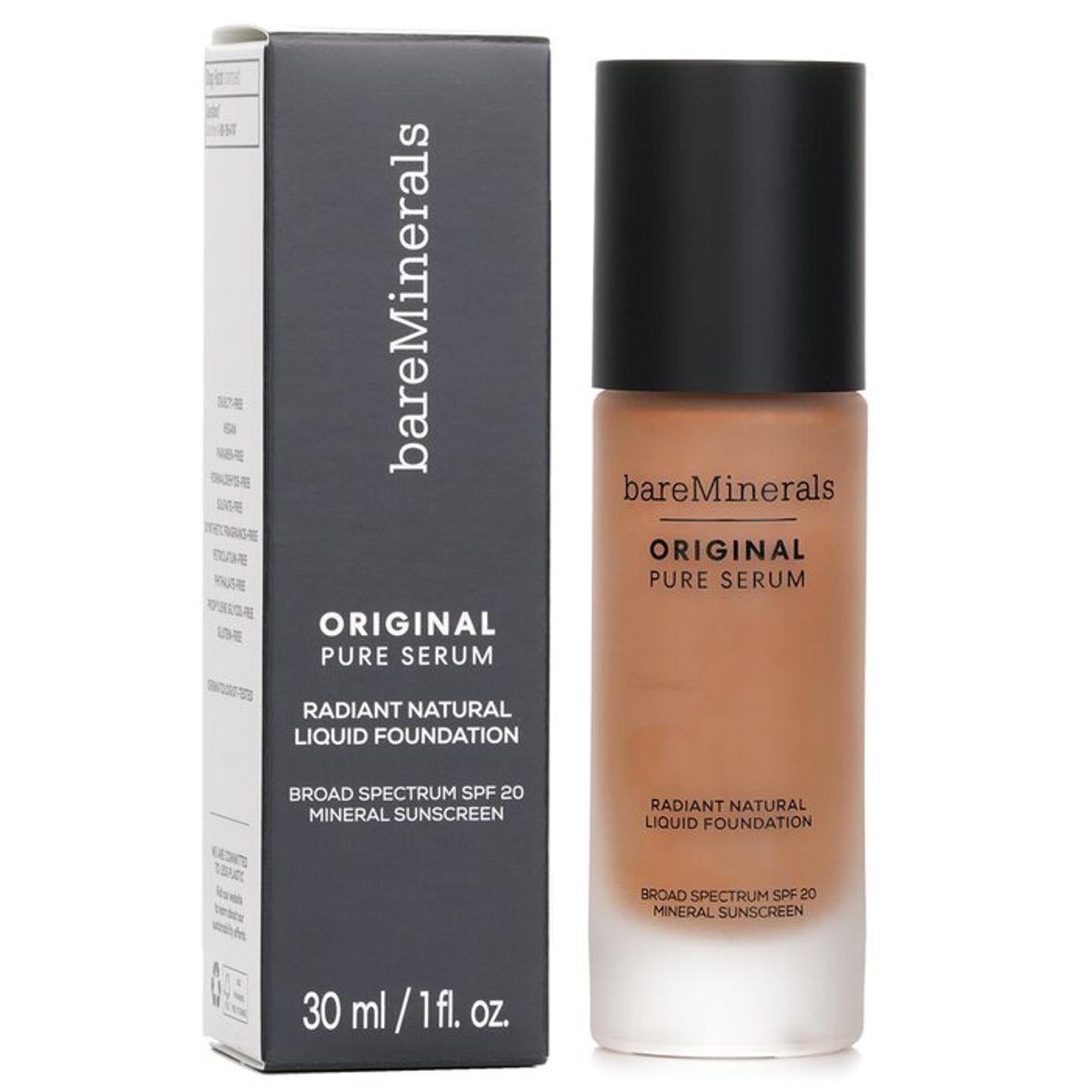 BAREMINERALS - Base Líquida Mineral Original Pure Serum Radiant SPF20  Medium Deep Neutral 45 30ml  BareMinerals