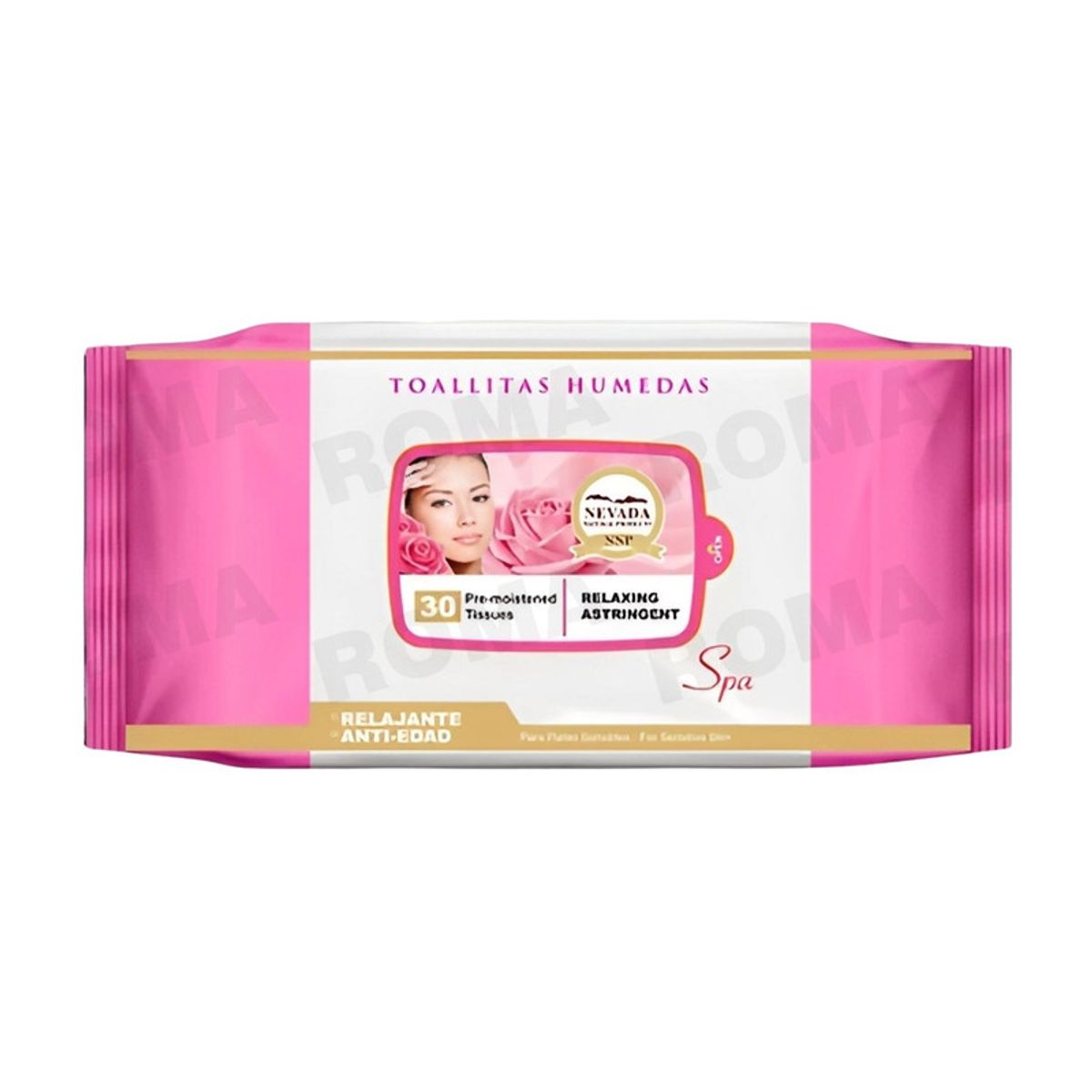 NEVADA NATURAL PRODUCTS - TOALLITAS DESMAQUILLANTES  ROSA 30UND NEVADA