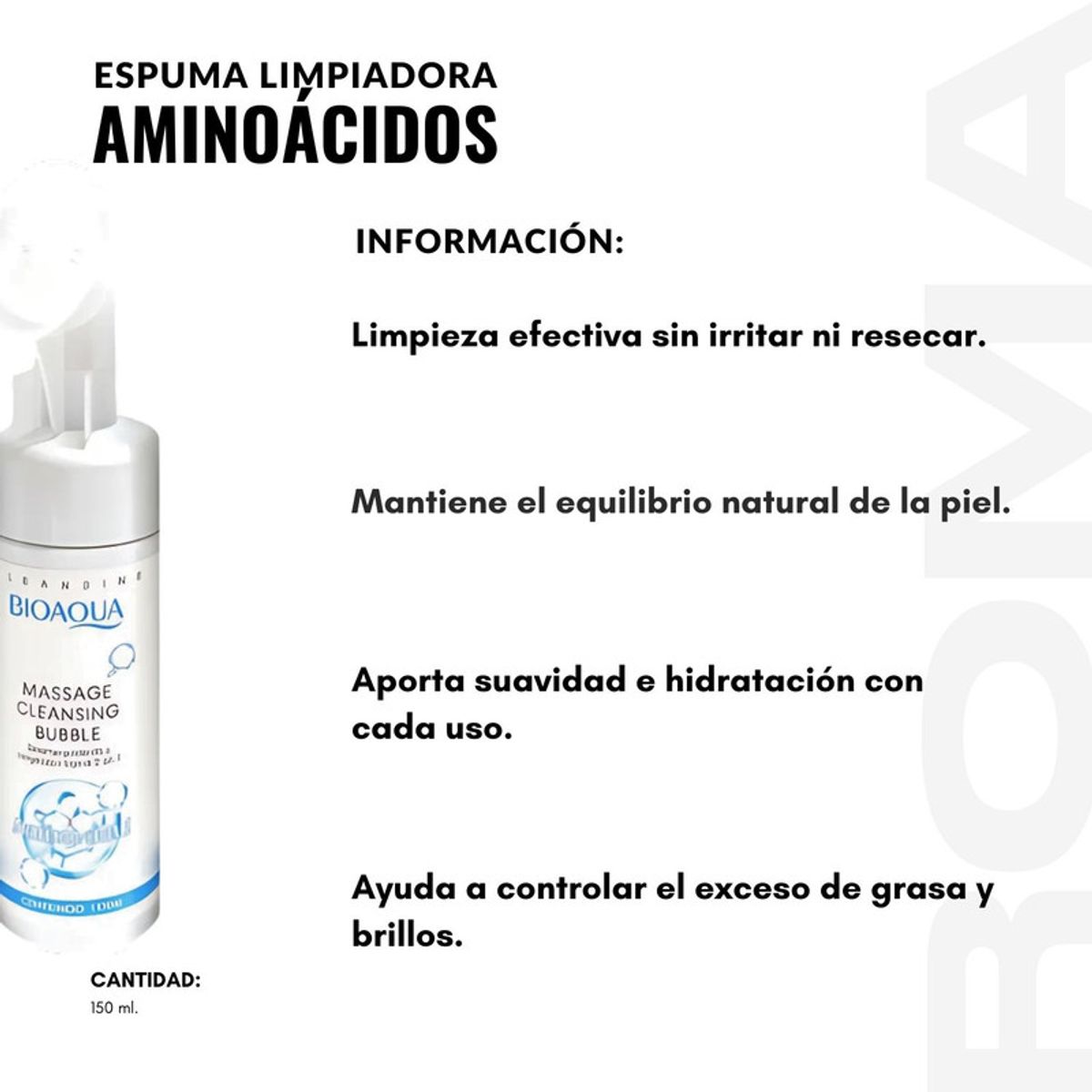 BIOAQUA - PACK 2 ESPUMA LIMPIADORA AMINOÁCIDOS 150ML BIOAQUA