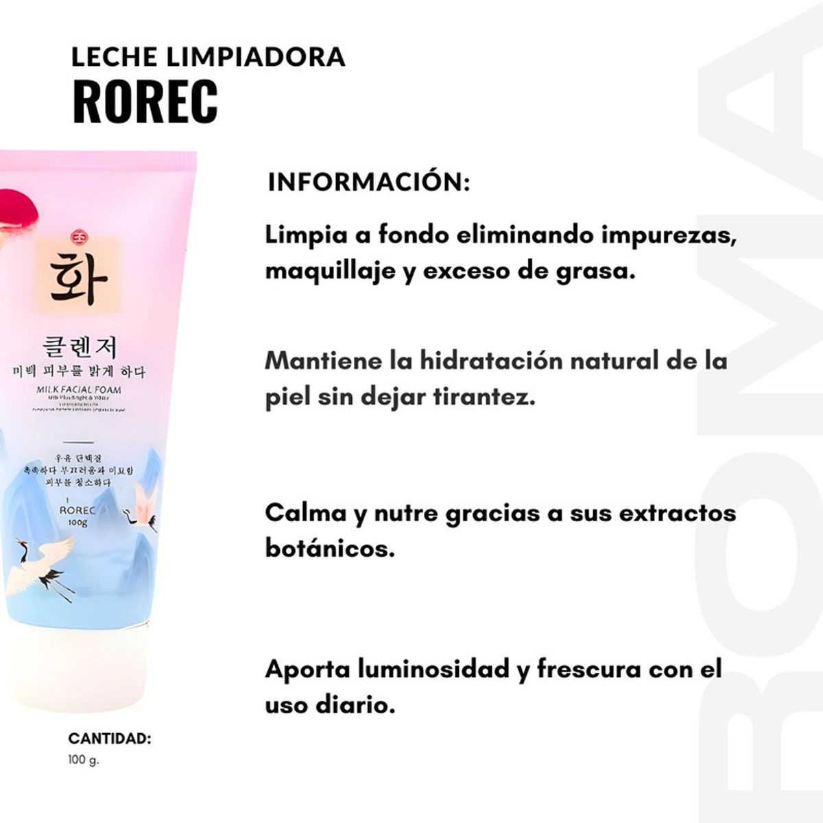 BIOAQUA - PACK 3 LECHE LIMPIADORA ROREC 100G