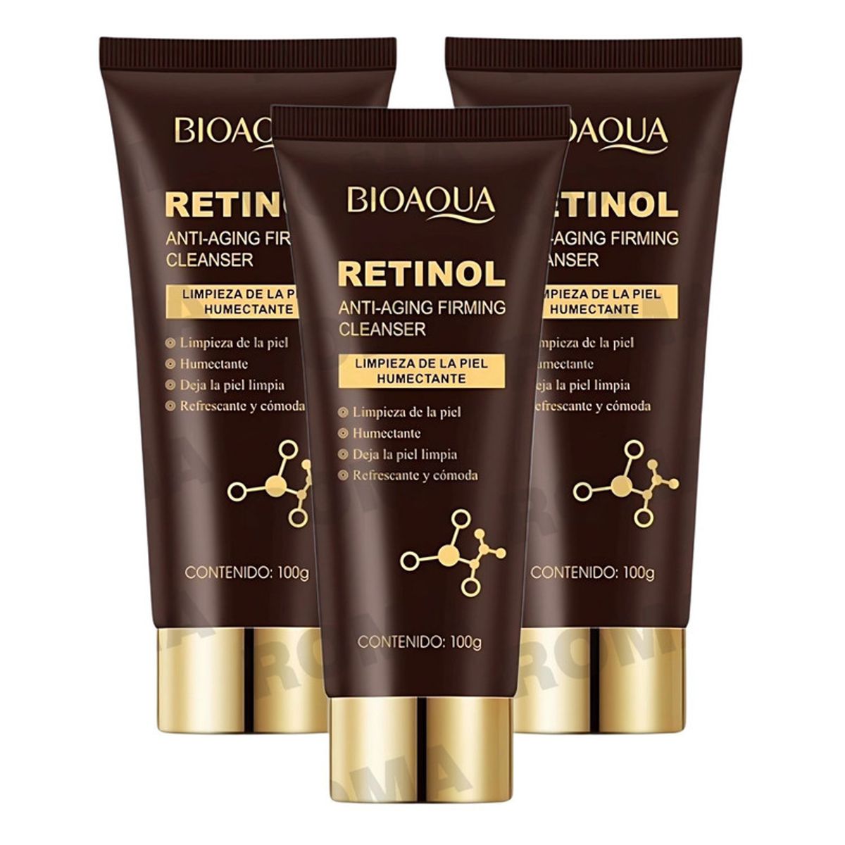 BIOAQUA - PACK 3 LIMPIADOR FACIAL RETINOL 100G