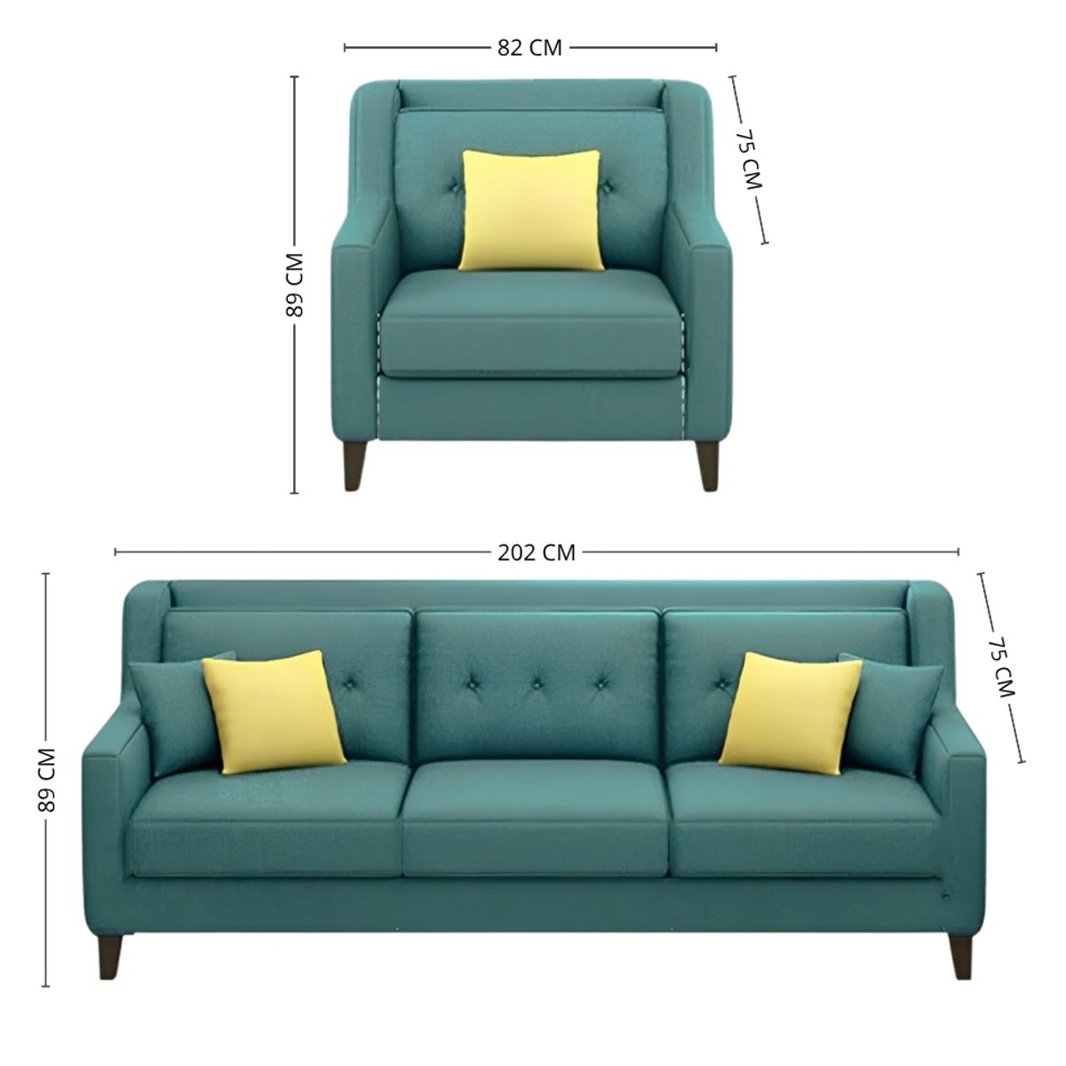 GENERICO - Juego de Sala Barroco 3-1