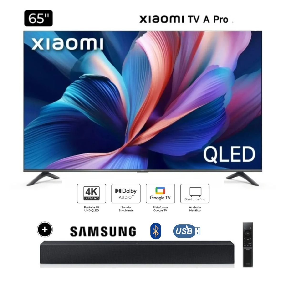 XIAOMI - Xiaomi Televisor 65” QLED 4K UHD Smart TV A Pro 2025 + Soundbar