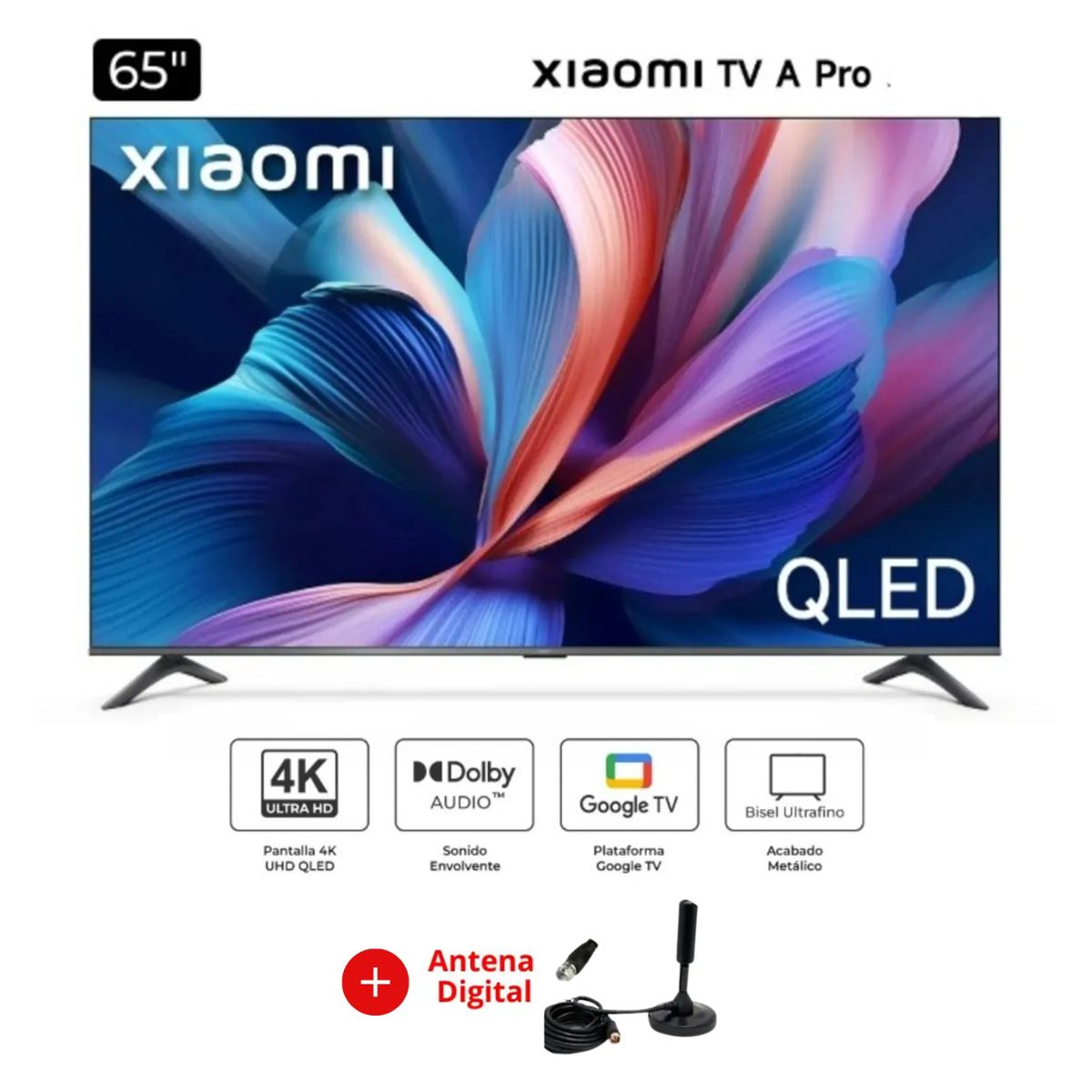 XIAOMI - Xiaomi Televisor 65” QLED 4K UHD Smart TV A Pro 2025 + Antena Digital