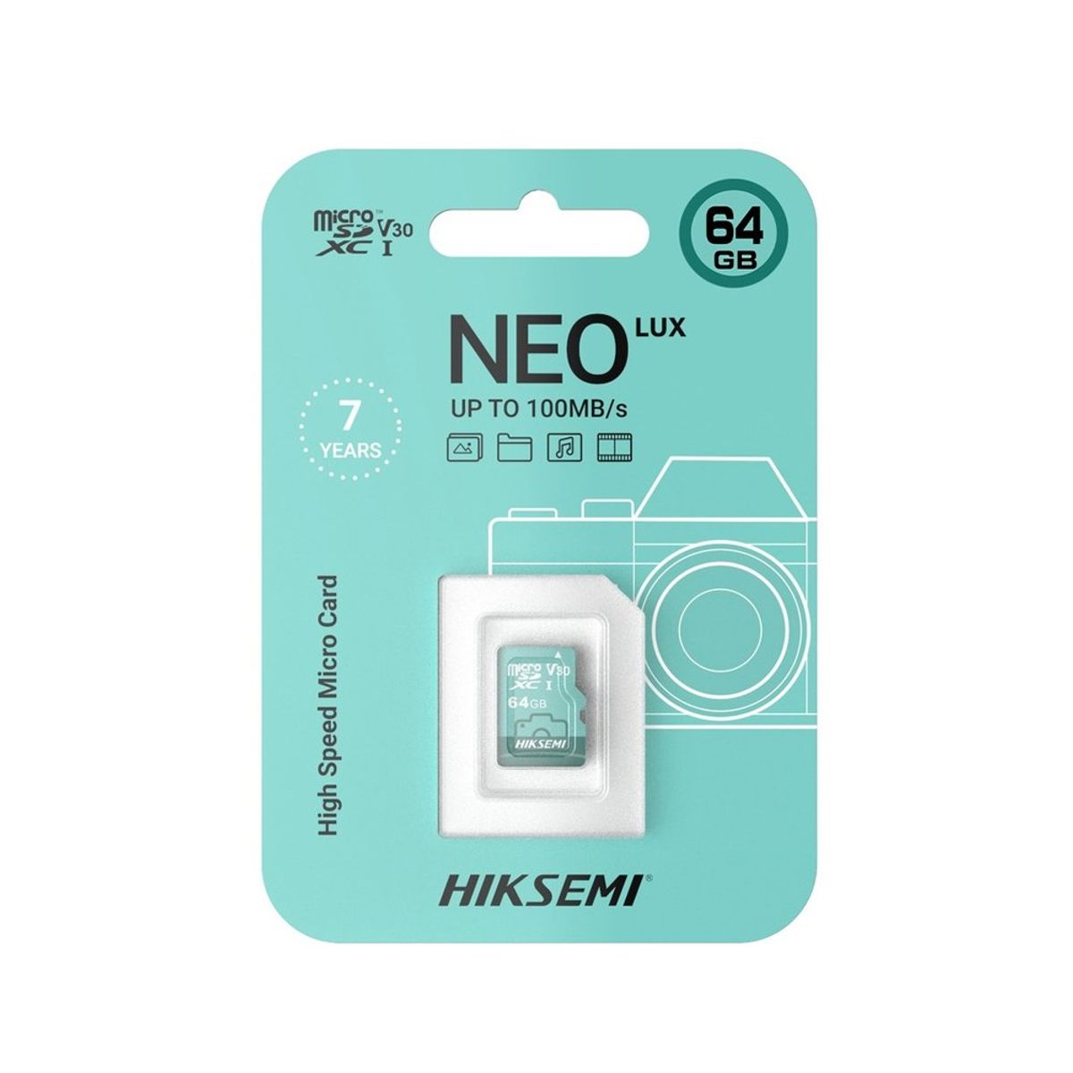 HIKVISION - Memoria Micro Sd 64Gb Hikvision Neo Lux, Alta Velocidad Y Capacidad Ideal Para Cámaras Y D