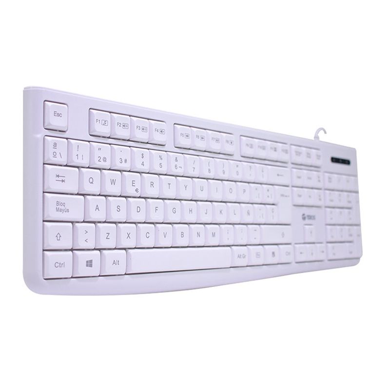 TEROS - Teclado Estándar TE-4069S Multimedia USB 20 Español Blanco
