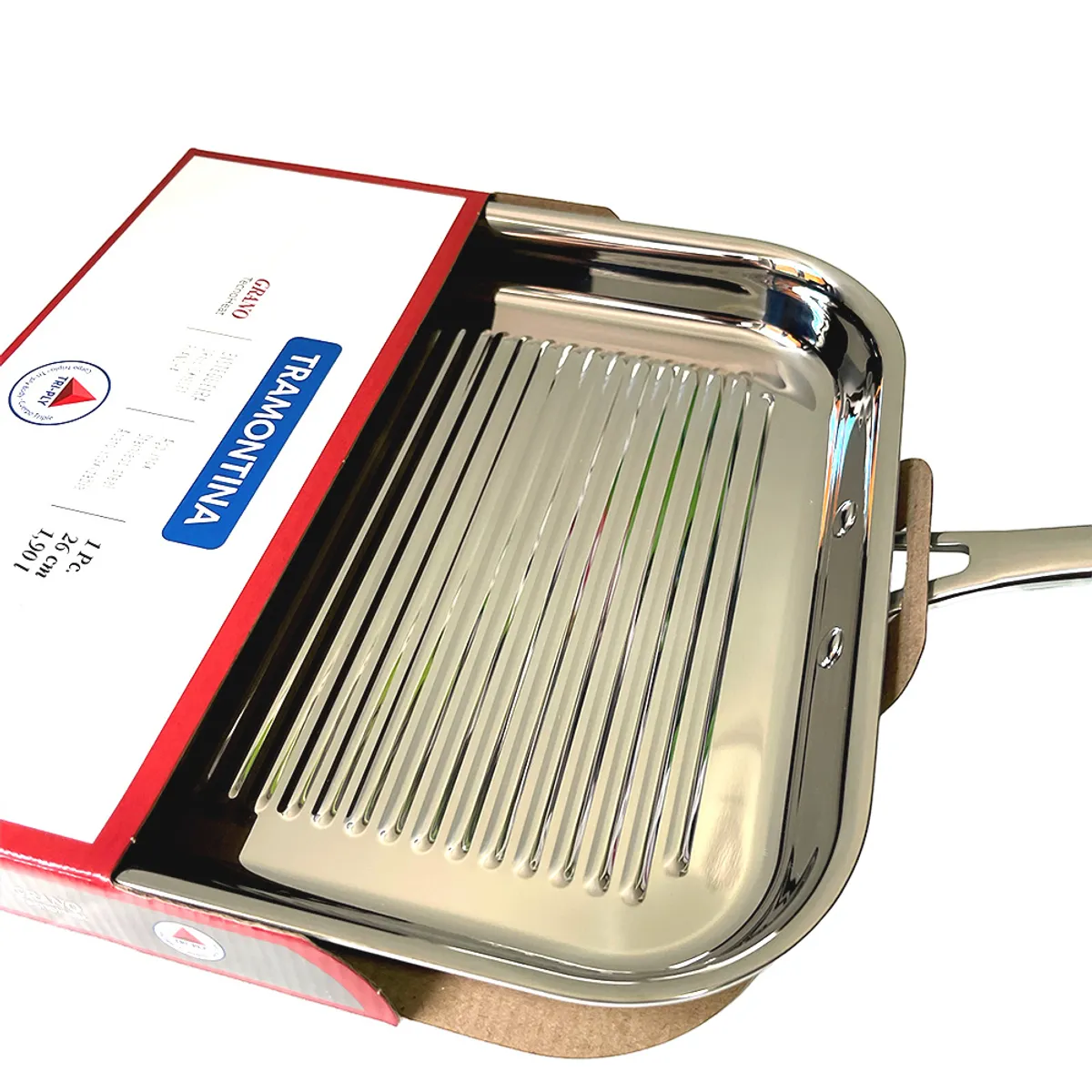 TRAMONTINA - Sarten Grill 28x28 Tramontina Acero Inoxidable Plancha Grano 62159280