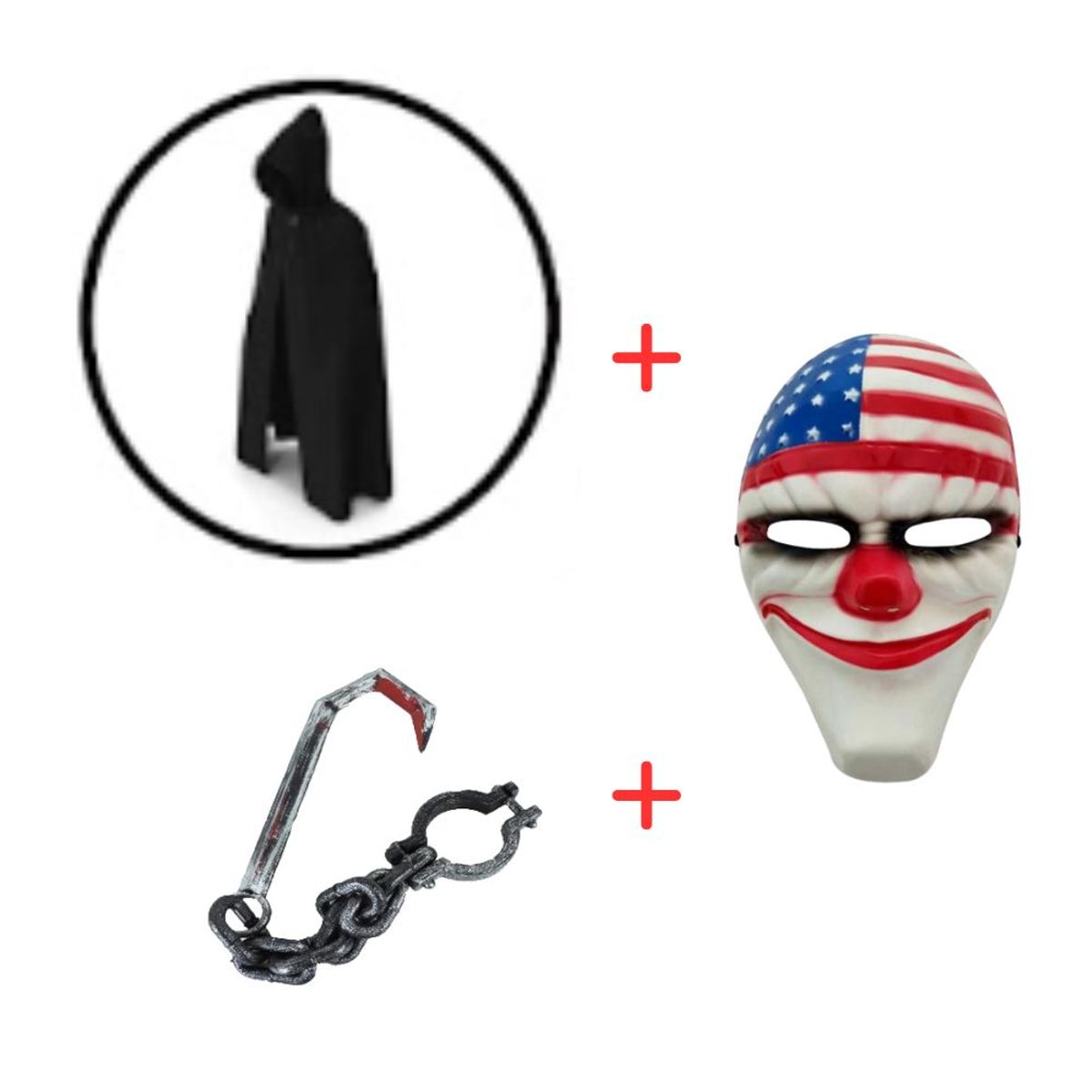 GENERICO - Disfraz Completo Payaso Americano Halloween Talla M