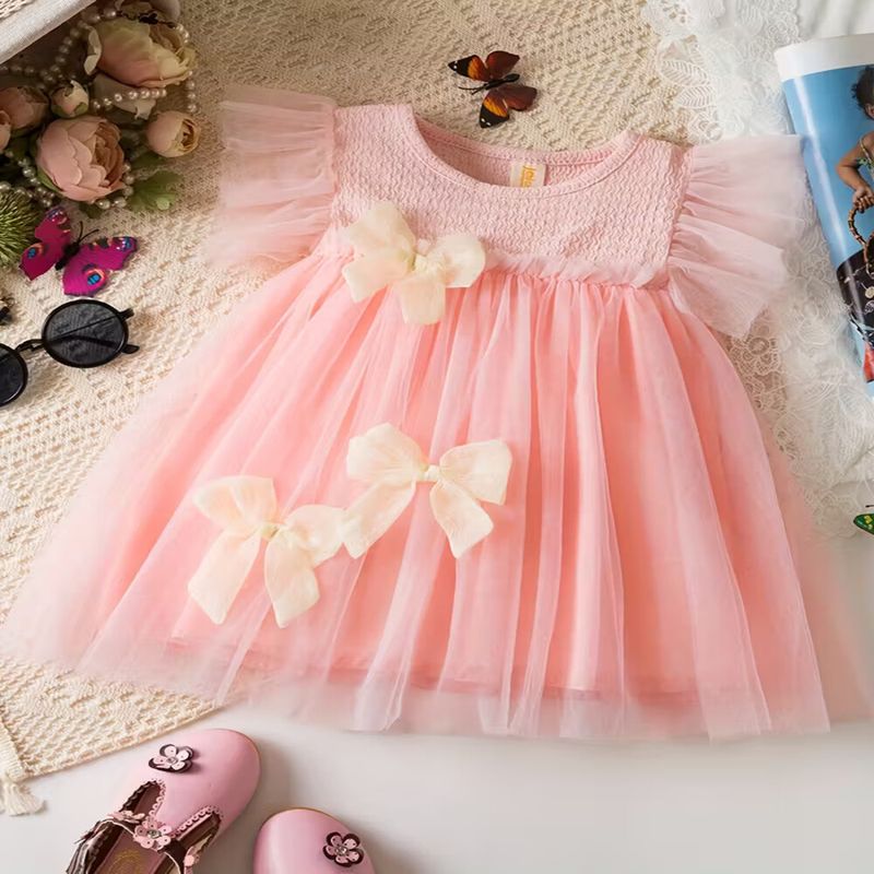 GENERICO - VESTIDO PARA NIÑA BEBE VERANO MANGA CORTA