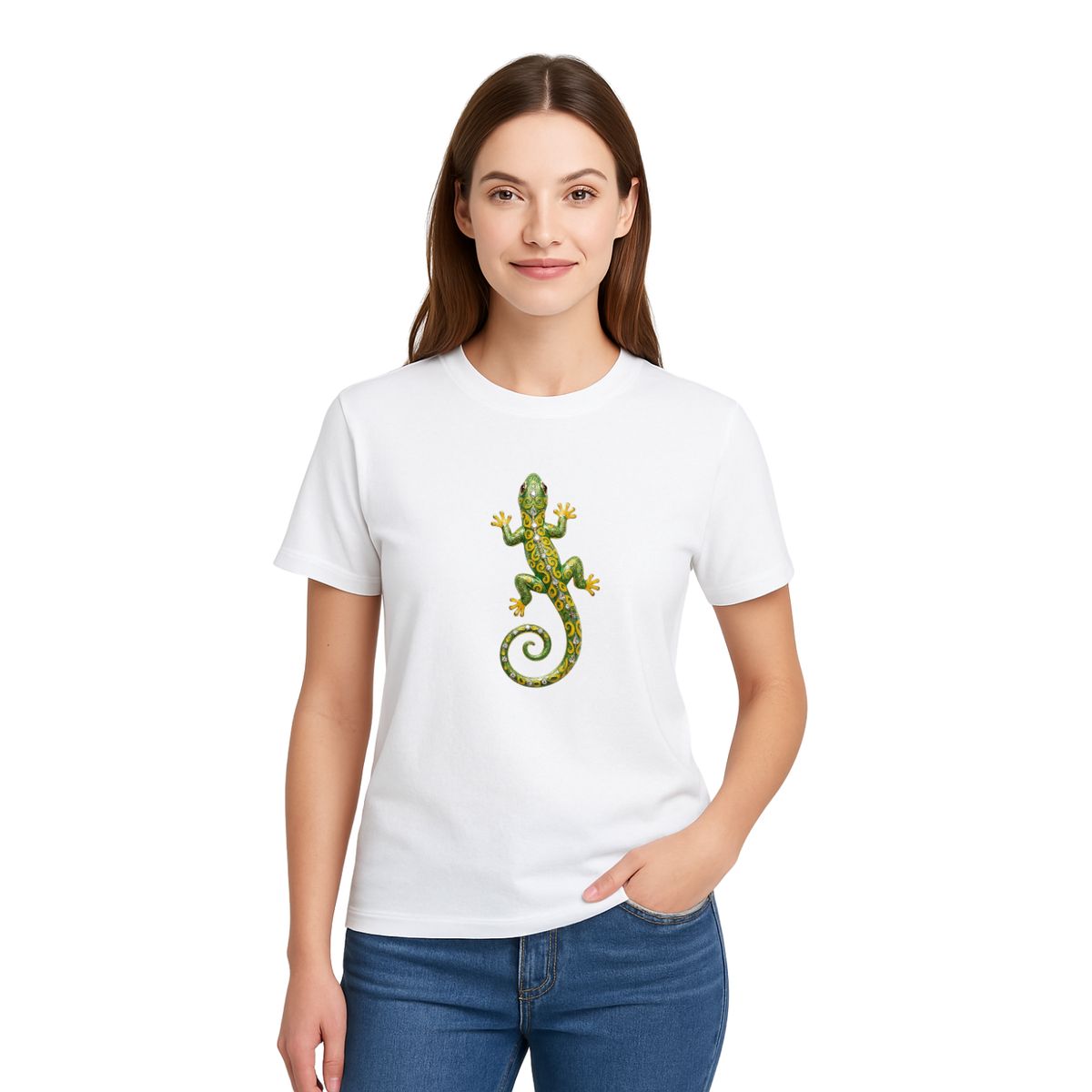 AQUA&MODA - Polo Clasico Unisex Logo Salamandra Naranja POSAN