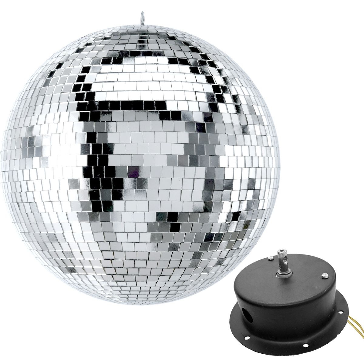 GENERICO - Bola Disco Espejo de 40cm con Motor Girador