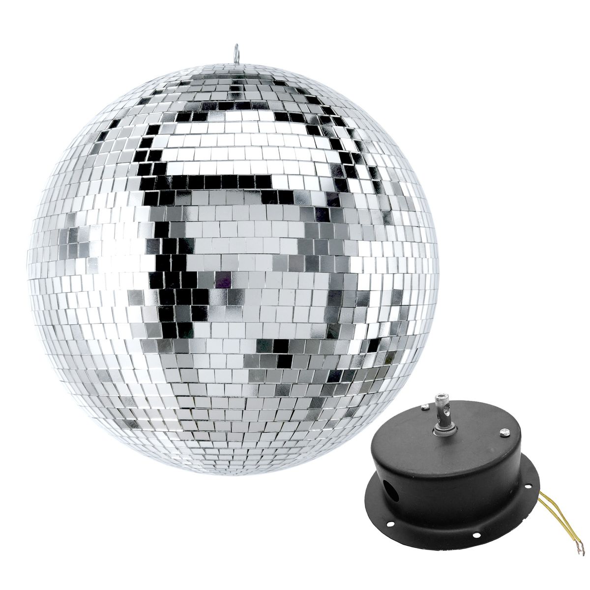 GENERICO - Bola Disco Espejo de 40cm con Motor Girador