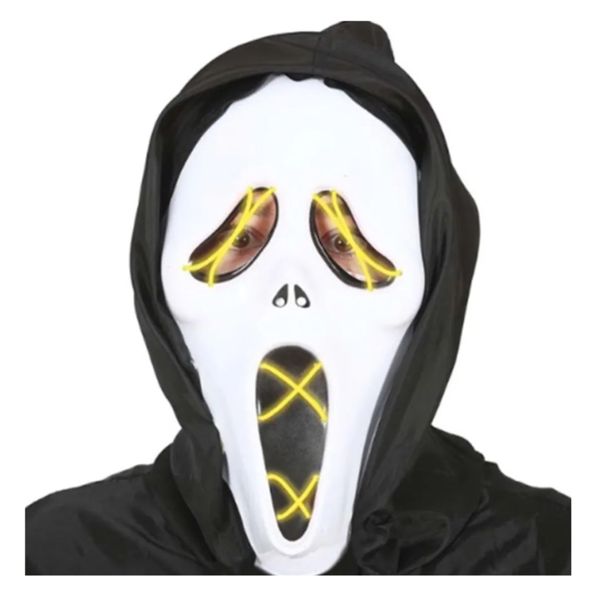 GENERICO - Máscara Scream Icono del Terror Halloween Led Disfraz