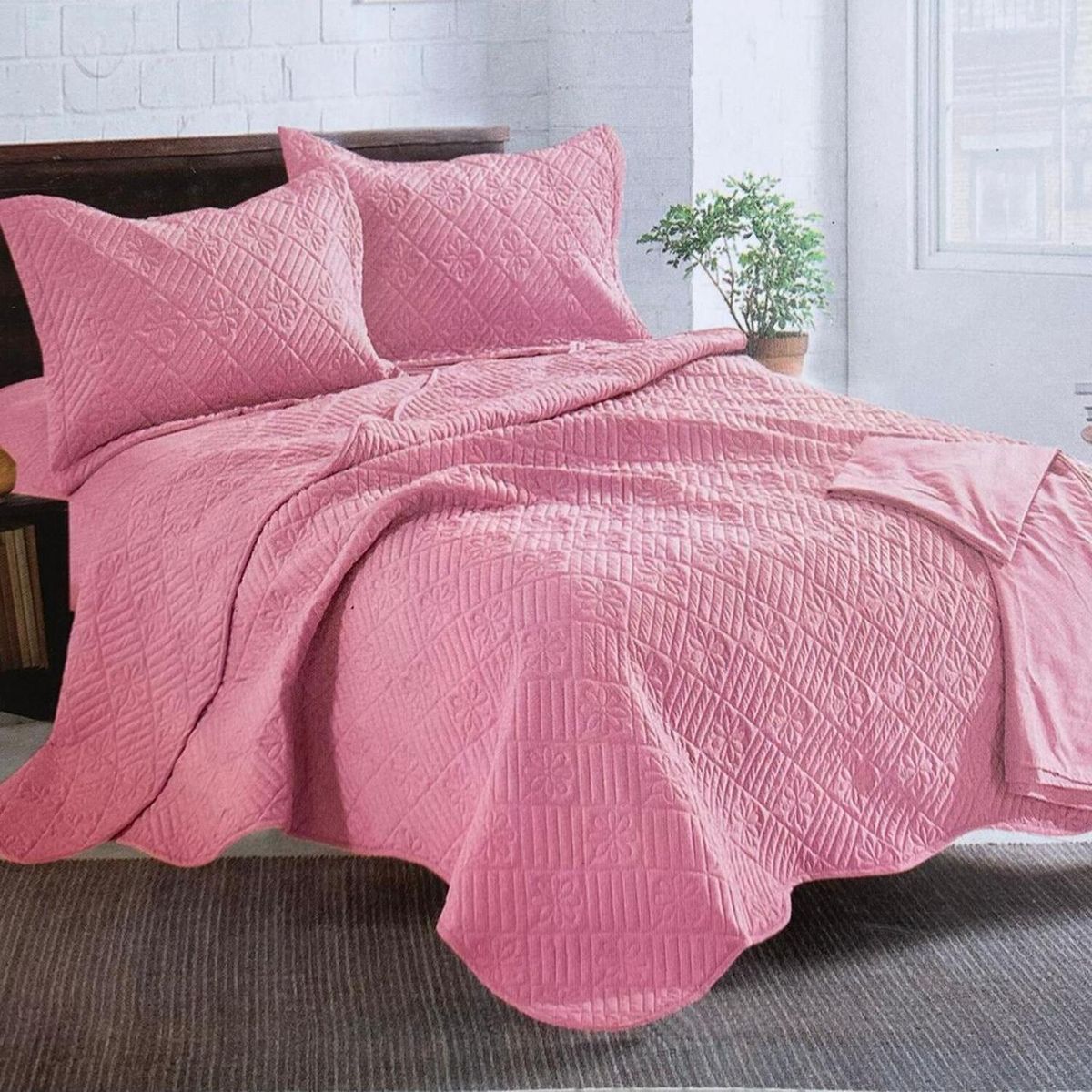 MINGDA - Set de Cobertor 2pz + Juego de sabanas + fundas 100%  Calidad