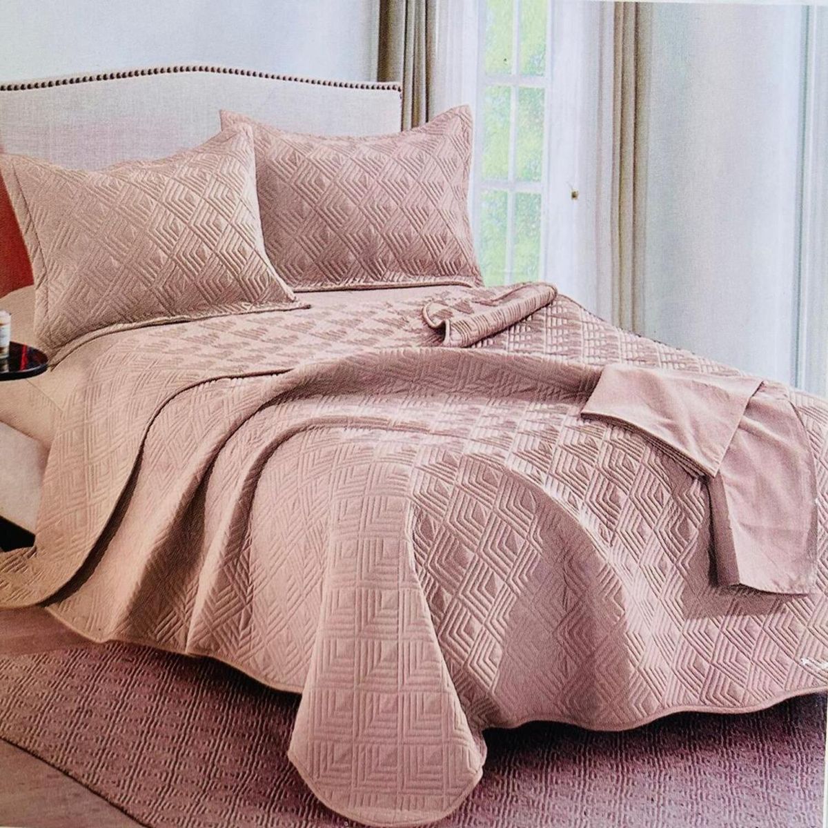 MINGDA - Set de Cobertor 2pz + Juego de sabanas + fundas 100%  Calidad