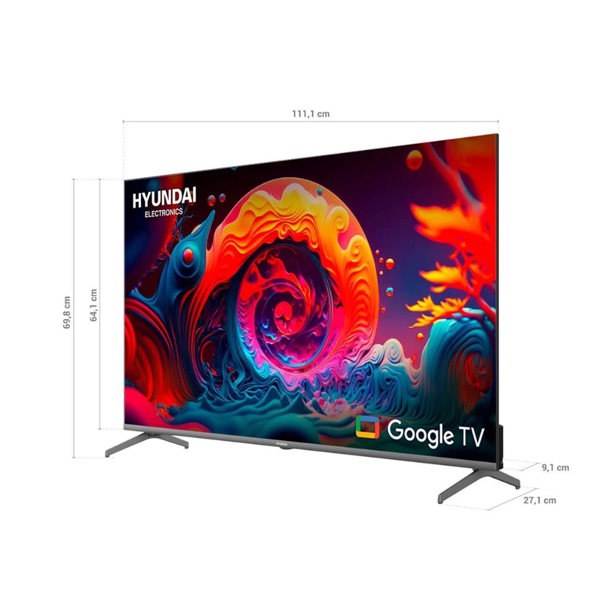 HYUNDAI - TELEVISOR HYUNDAI 50 ULTRA HD 4K SMART GOOGLE TV HYLED5024G