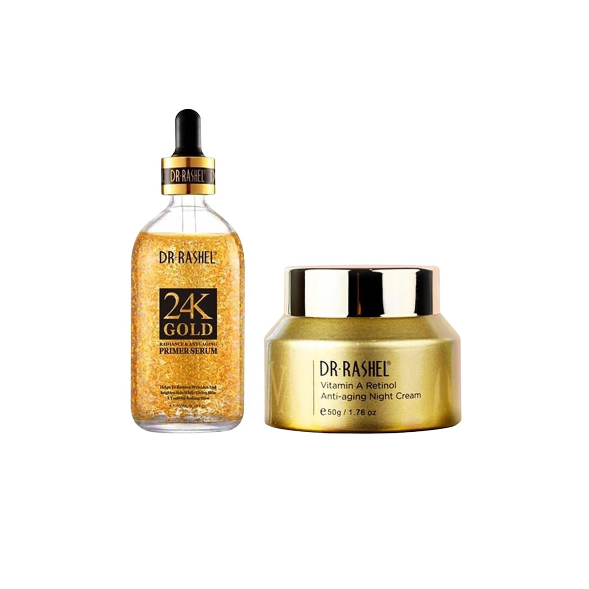 GENERICO - Suero Facial Antiarrugas 24k Oro + Crema Vitamina A Retinol