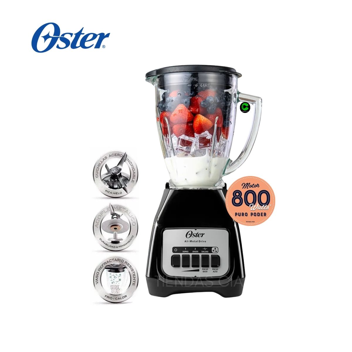 OSTER - Combo OSTER 5 en 1 Licuadora + Hervidor + Olla Arrocera + Sandwichera Y Plancha