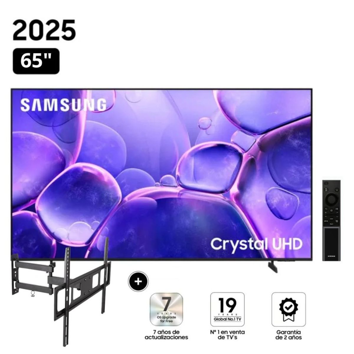 SAMSUNG - TELEVISOR SAMSUNG 65 Crystal UHD 4K U8000F Smart TV 2025 + RACK