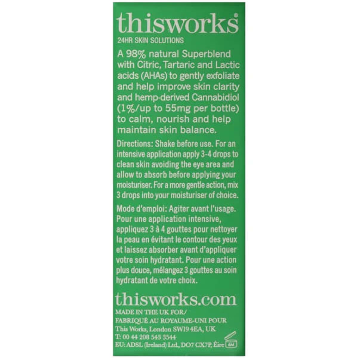 THIS WORKS - Booster Detox Nocturno con CBD + Complejo AHA 4 ml